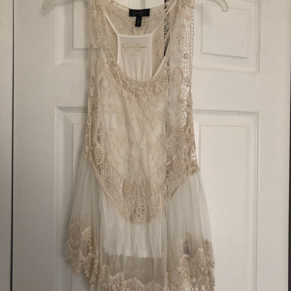 Lace flowy top